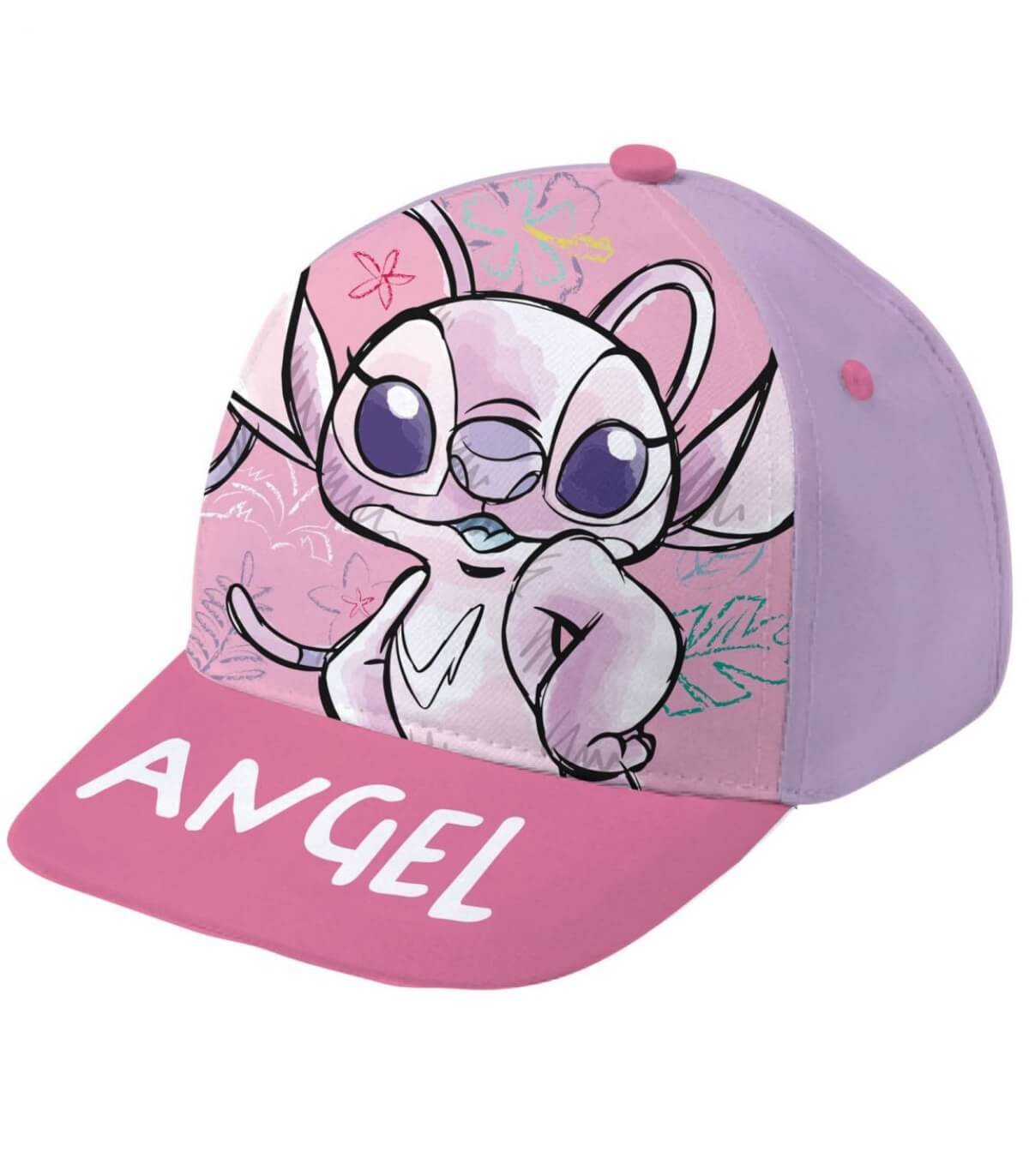 Бебешка шапка с козирка stitch & angel розов/лилав 44/46 - Image 2