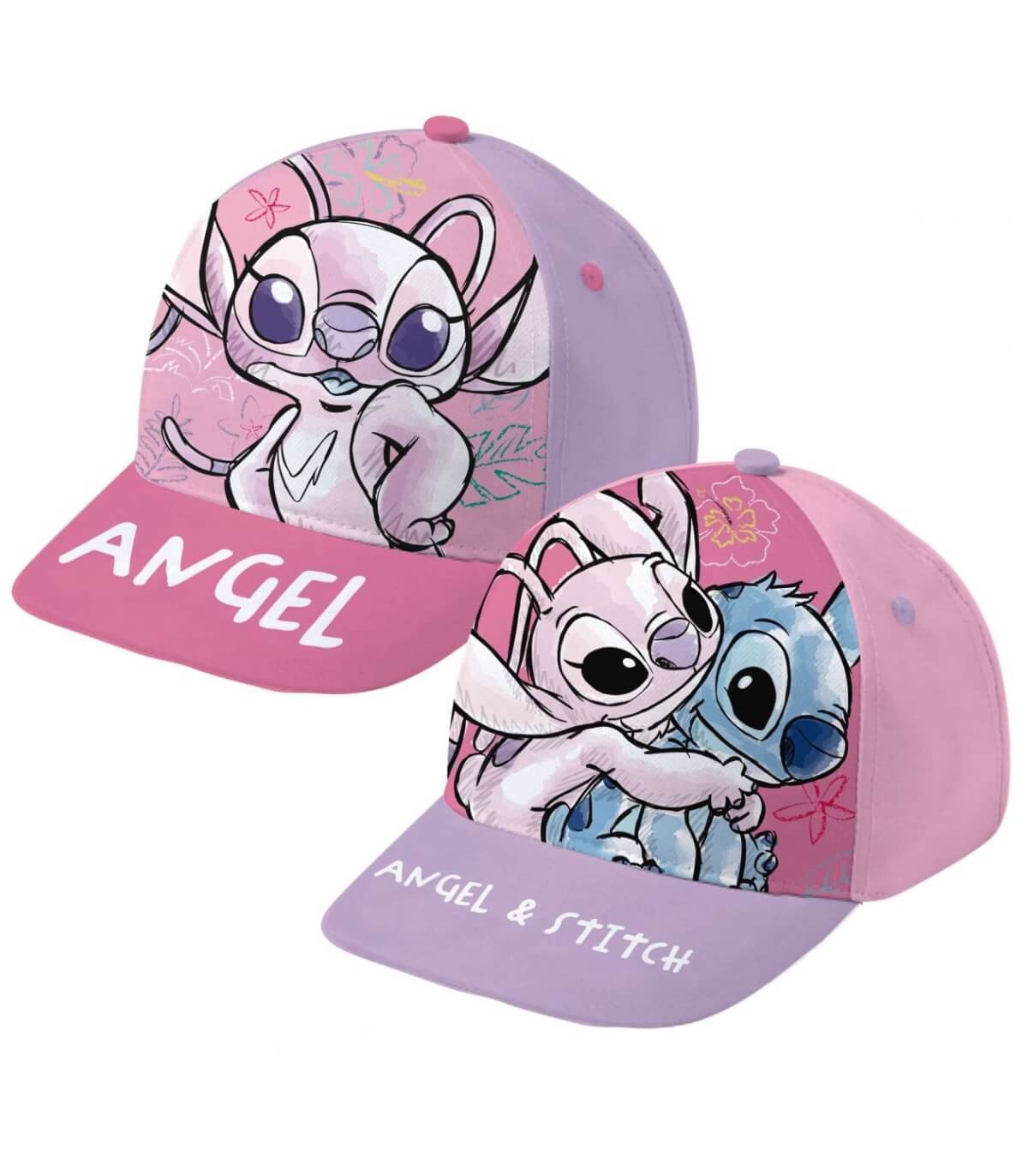 Бебешка шапка с козирка stitch & angel розов/лилав 44/46 - Image 3