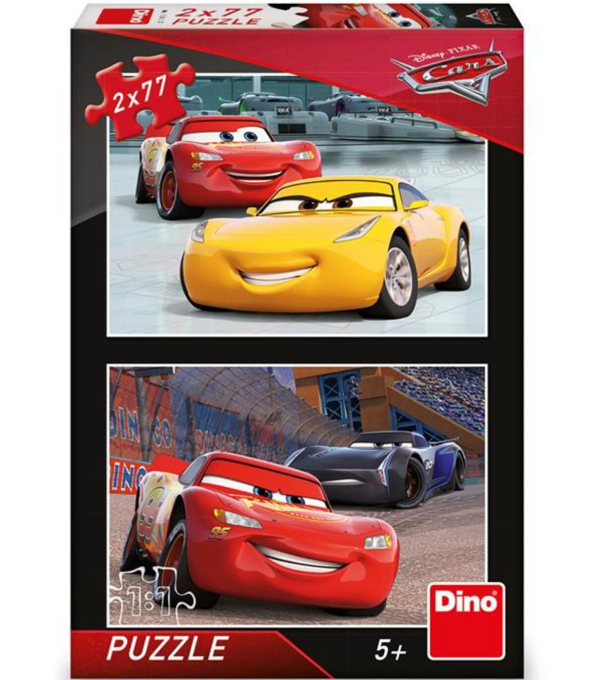 Детски пъзел cars: състезатели 2x77 части