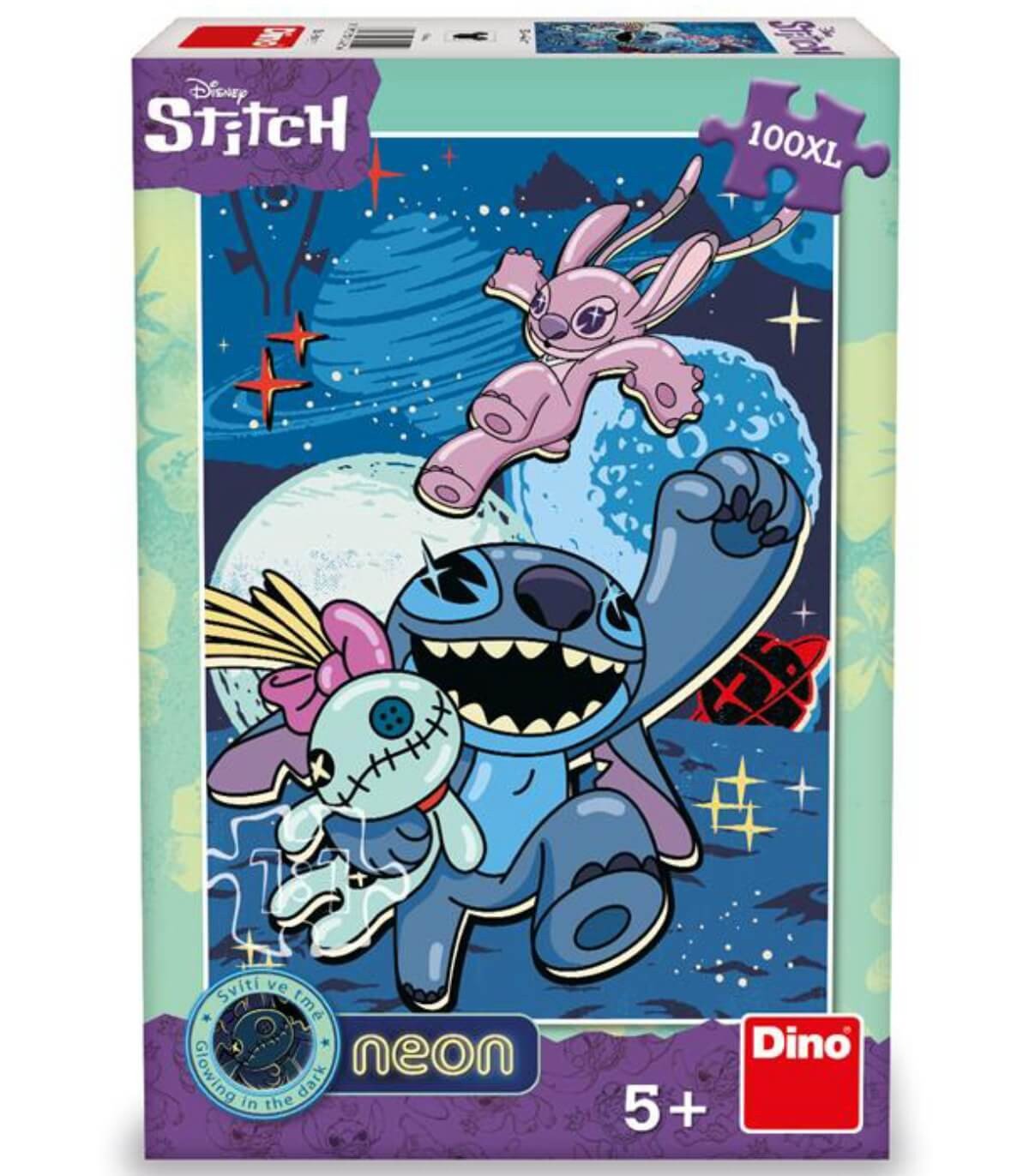 Детски пъзел stitch 100 XL части неон - Image 2
