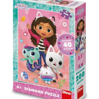 Детски пъзел gabby's dollhouse 200 части диамант