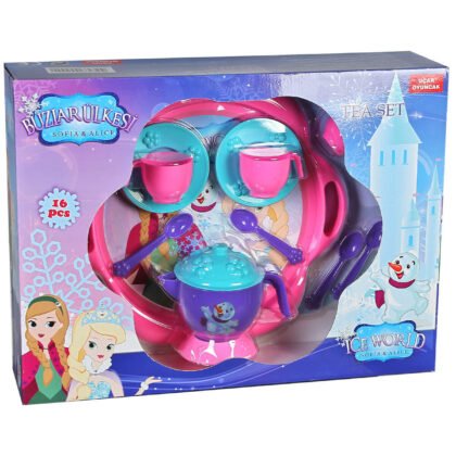 Чайник с поднос и чаши ice world в отворена кутия