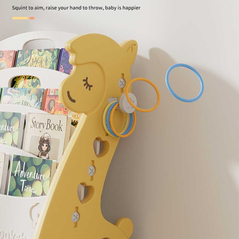 Детска комбинирана етажерка за книги и играчки - Жълта Алпака - Image 3