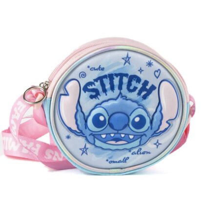 Детска кръгла 3D чанта stitch