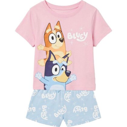 Детска лятна пижама bluey розов 3-6 год.