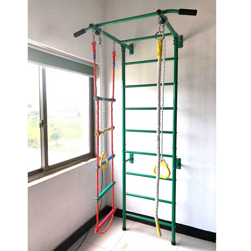 Детска метална шведска стена с аксесоари, зелена - Image 8