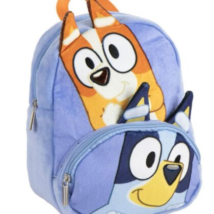 Плюшена раница с преден джоб за детска градина bluey 22 см