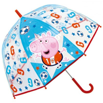 Детски ръчен чадър камбана peppa pig - george прозрачен 2 цвята