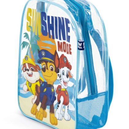 Детска плажна раница прозрачна paw patrol 32*25*23