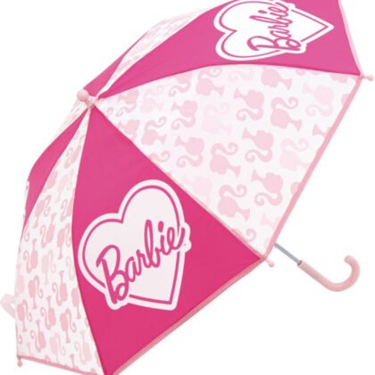 Детски ръчен чадър barbie прозрачен 2 цвята