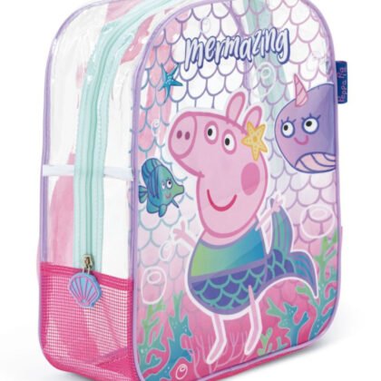 Детска плажна раница прозрачна peppa pig 32*25*23