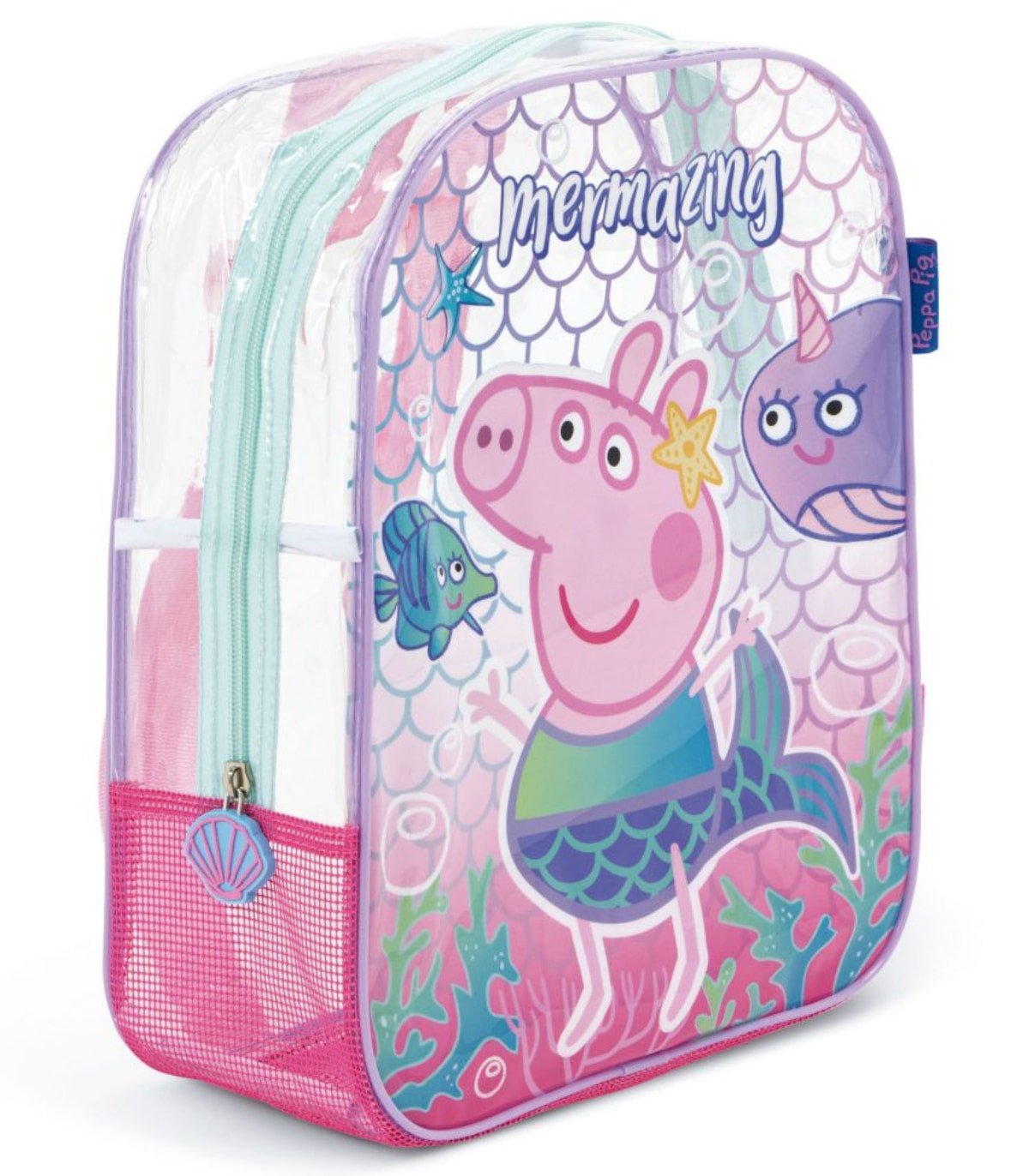 Детска плажна раница прозрачна peppa pig 32*25*23