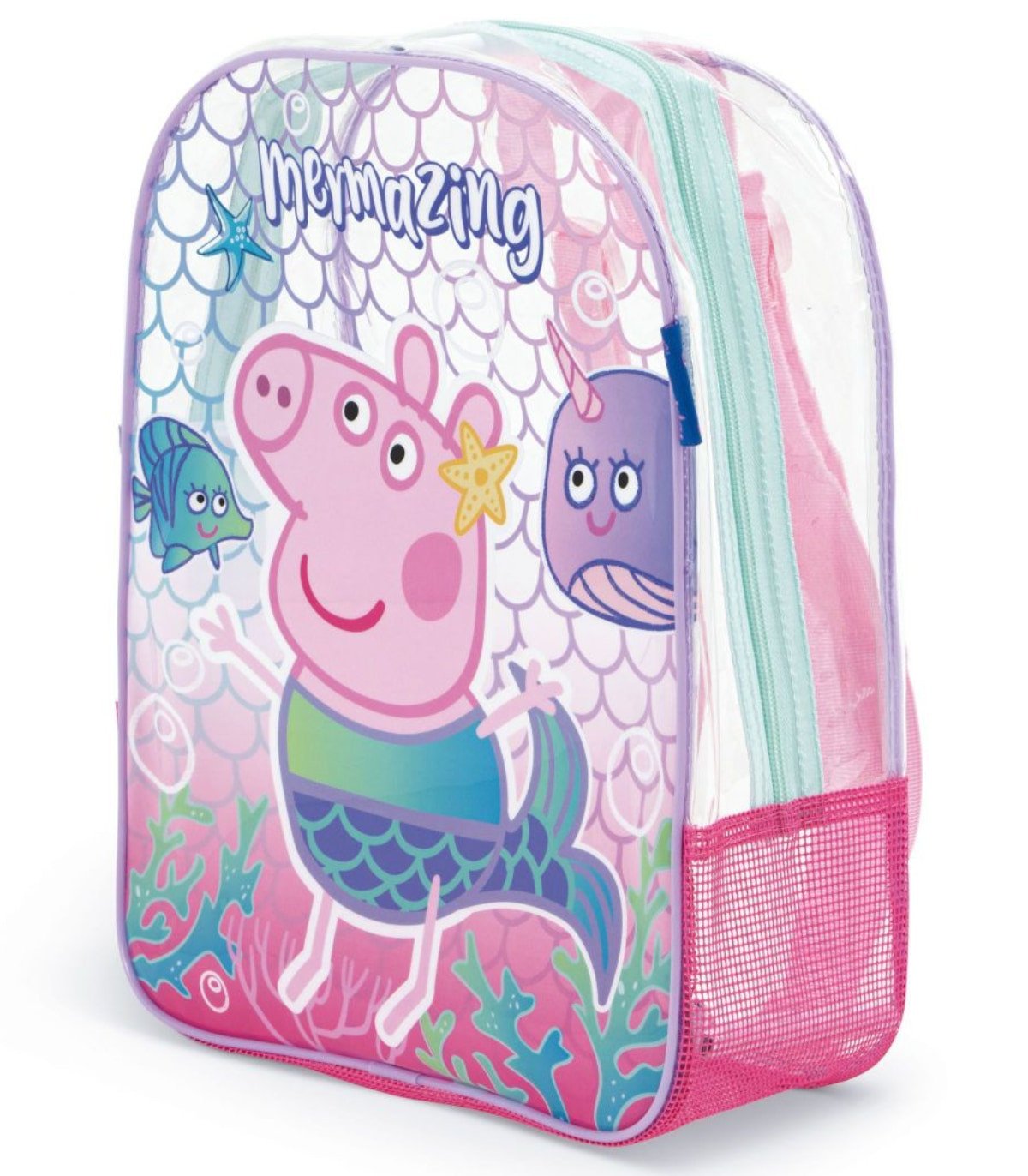 Детска плажна раница прозрачна peppa pig 32*25*23 - Image 2