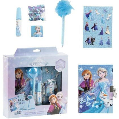 Детски дневник с катинар и аксесоари frozen