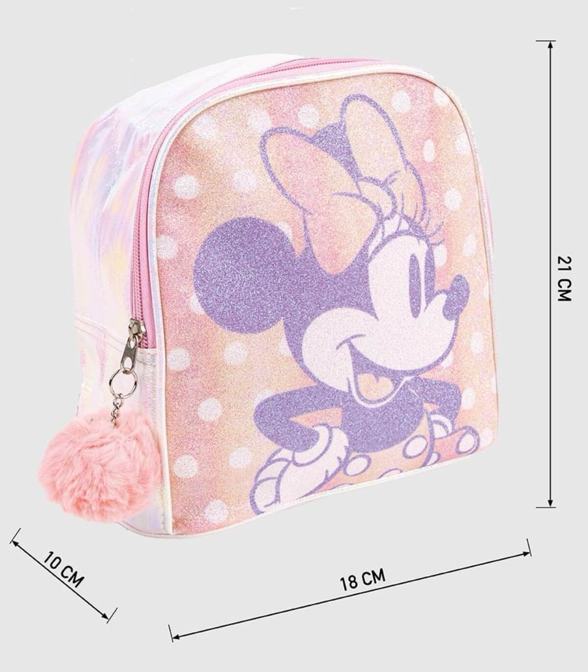 Детска раница с брокат 21 см minnie - Image 2