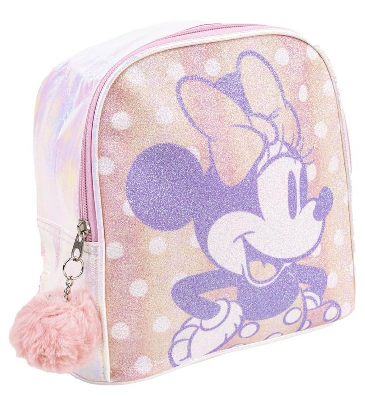 Детска раница с брокат 21 см minnie