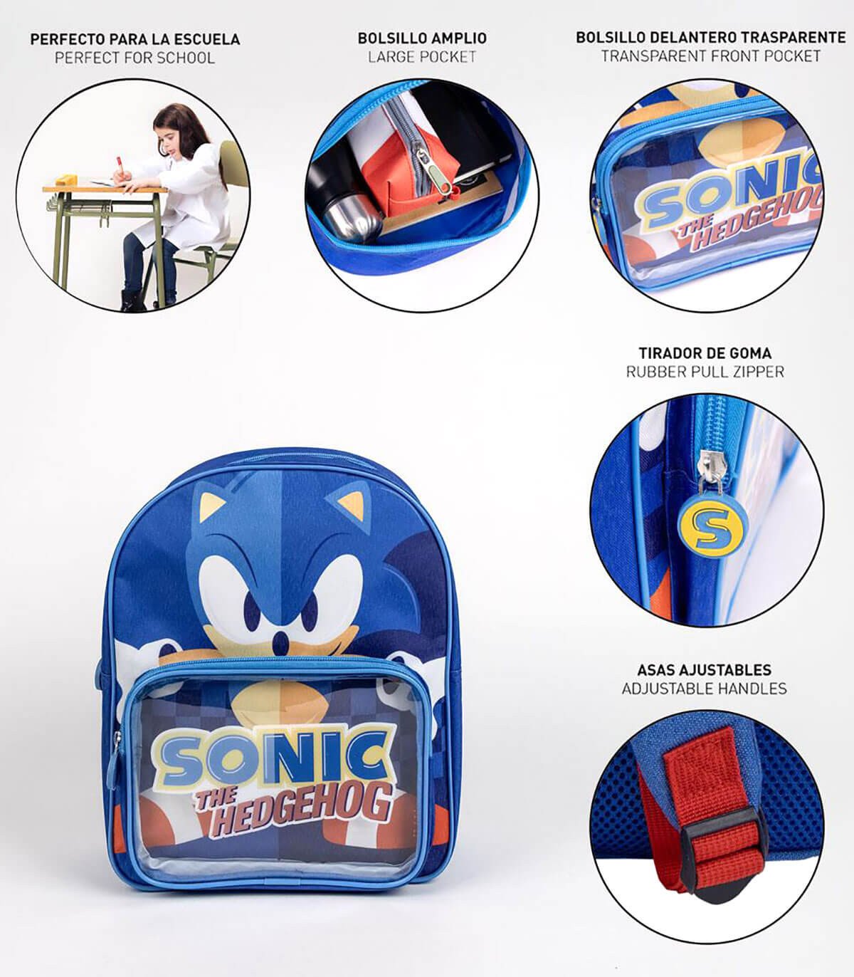 Детска раница с преден джоб sonic 32х28 см - Image 4