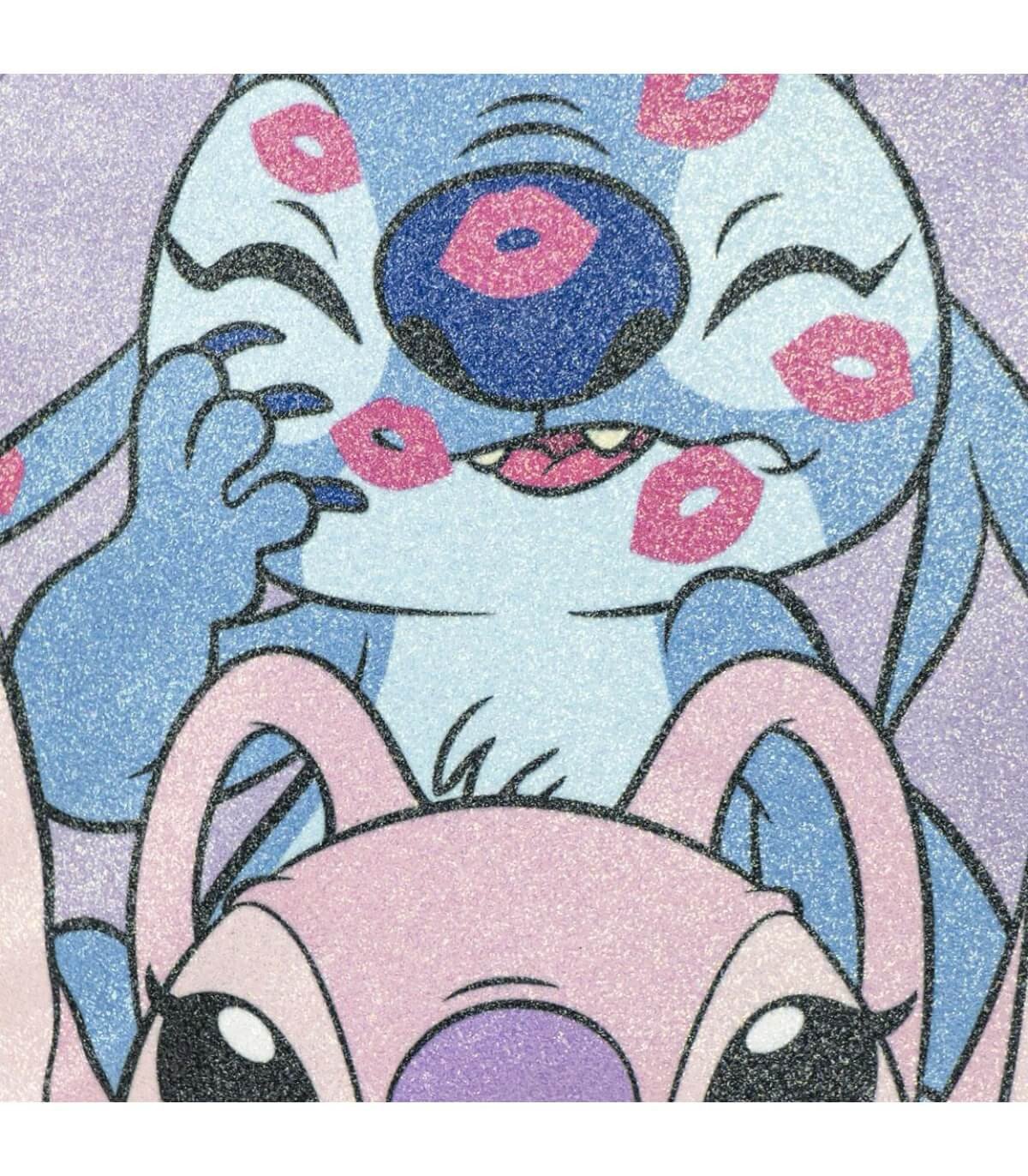 Раница за детска градина с брокат 23 см stitch - Image 4