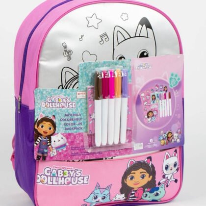 Детска раница за оцветяване направи си сам gabby's dollhouse 38 см