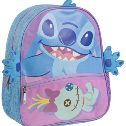 Детска раница за предучилищна възраст 30 см stitch розов
