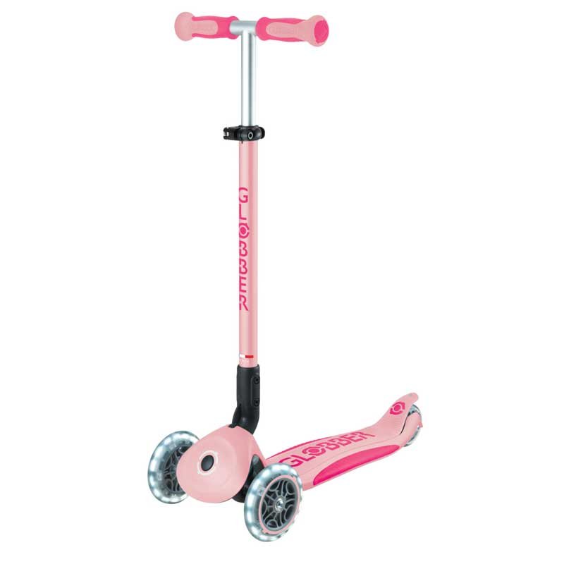 Детска сгъваема тротинетка с родителски контрол Globber Go Up Deluxe Flash Lights, розова - Image 8