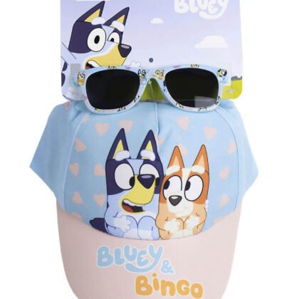 Детска шапка с козирка 53 см + слънчеви очила bluey