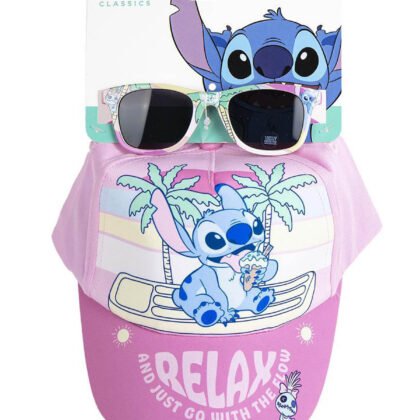 Детска шапка с козирка 53 см + слънчеви очила stitch