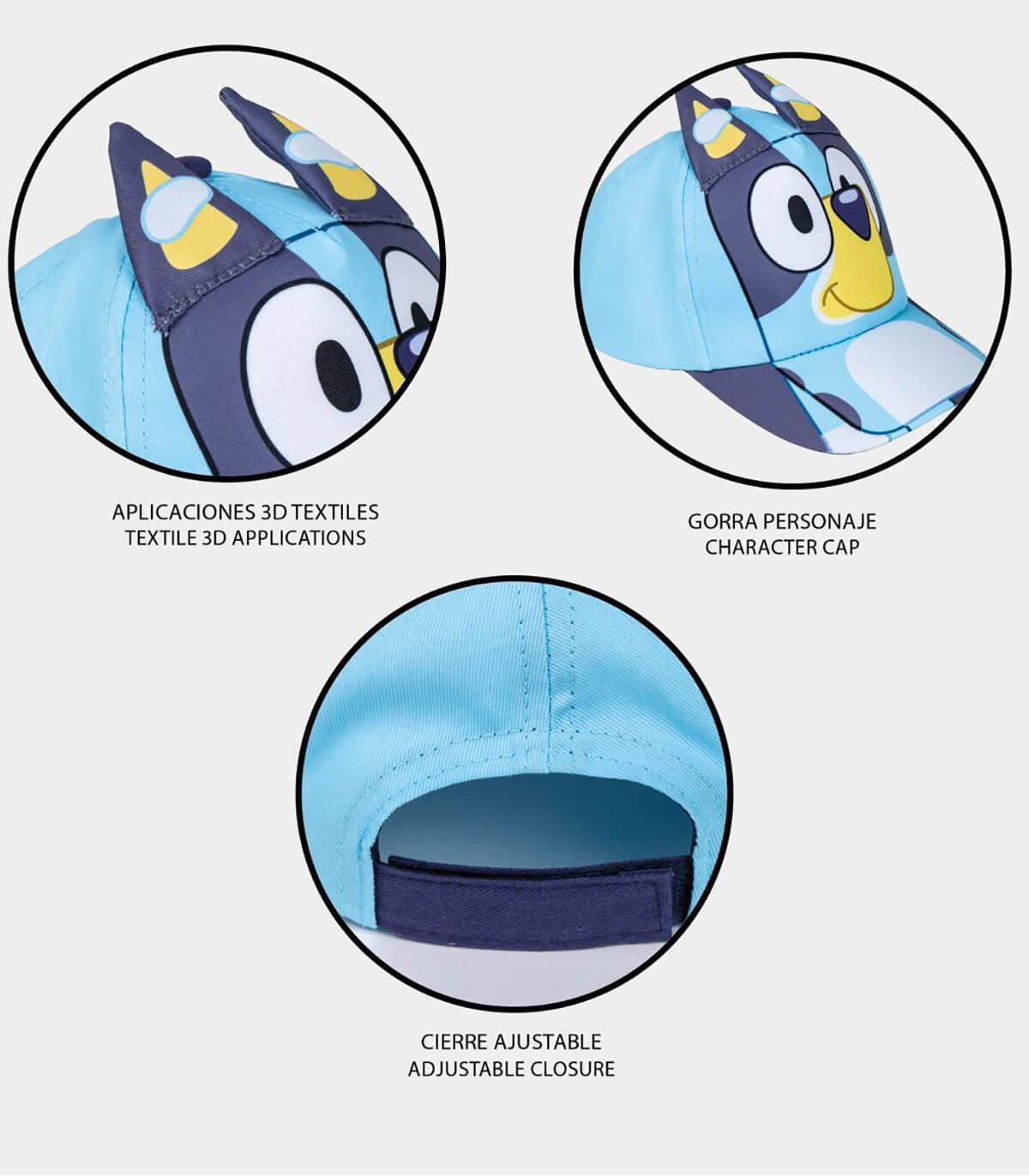 Детска шапка с козирка и апликация bluey 53 см - Image 5