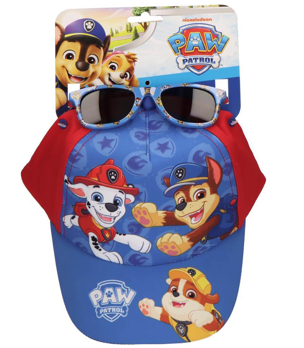 Детска шапка с козирка 53 см + слънчеви очила paw patrol