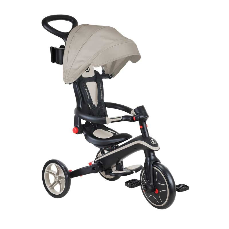 Детска триколка 4 в 1 GLOBBER EXPLORER TRIKE FOLDABLE, сгъваема, бежов цвят - Image 9