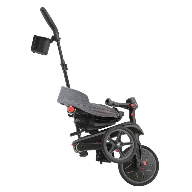 Детска триколка 4 в 1 GLOBBER EXPLORER TRIKE FOLDABLE, сгъваема, сиво-черен цвят - Image 4