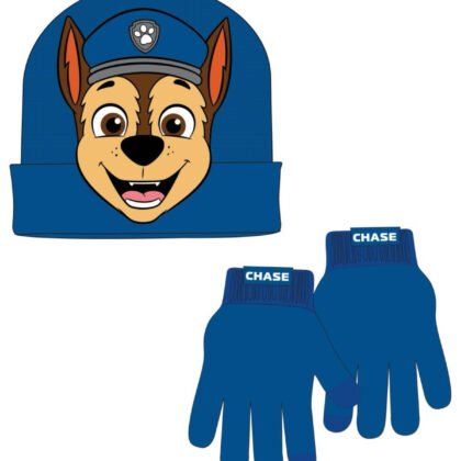 Детска шапка с ръкавици paw patrol chase