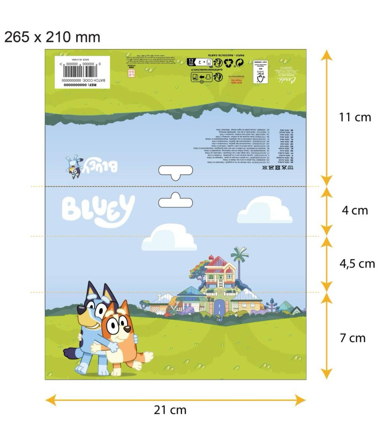 Детска шапка с шал и ръкавици bluey - Image 3