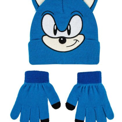 Детска шапка с ръкавици sonic