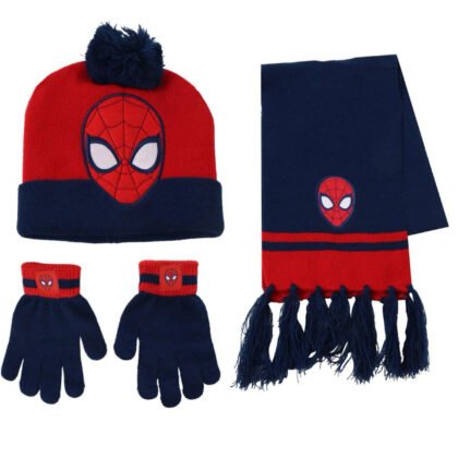 Детска шапка с шал и ръкавици spiderman