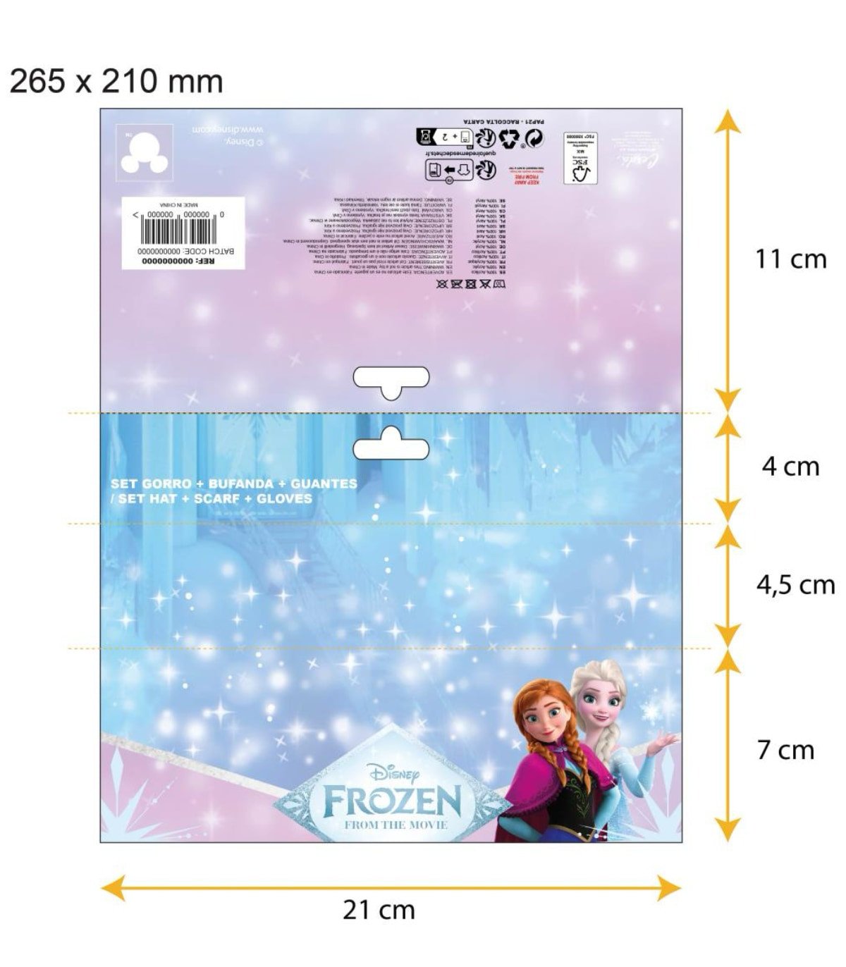 Детска шапка с шал и ръкавици frozen - Image 3