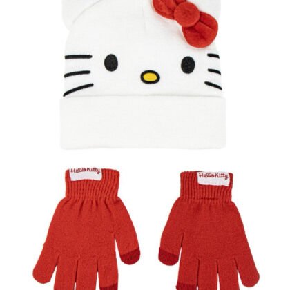 Детска шапка с ръкавици hello kitty