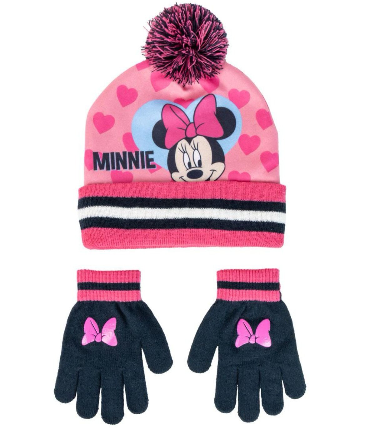Детска зимна шапка с ръкавици minnie