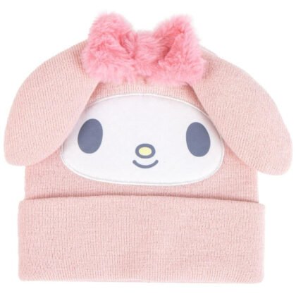 Детска зимна розова шапка hello kitty с уши
