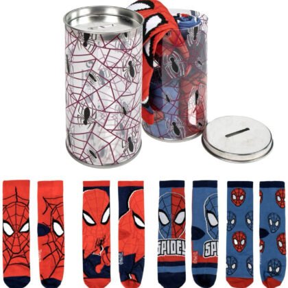 Детски чорапи 4 чифта в буркан 23-34 spiderman