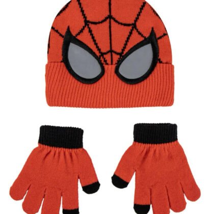 Детска шапка с ръкавици spiderman