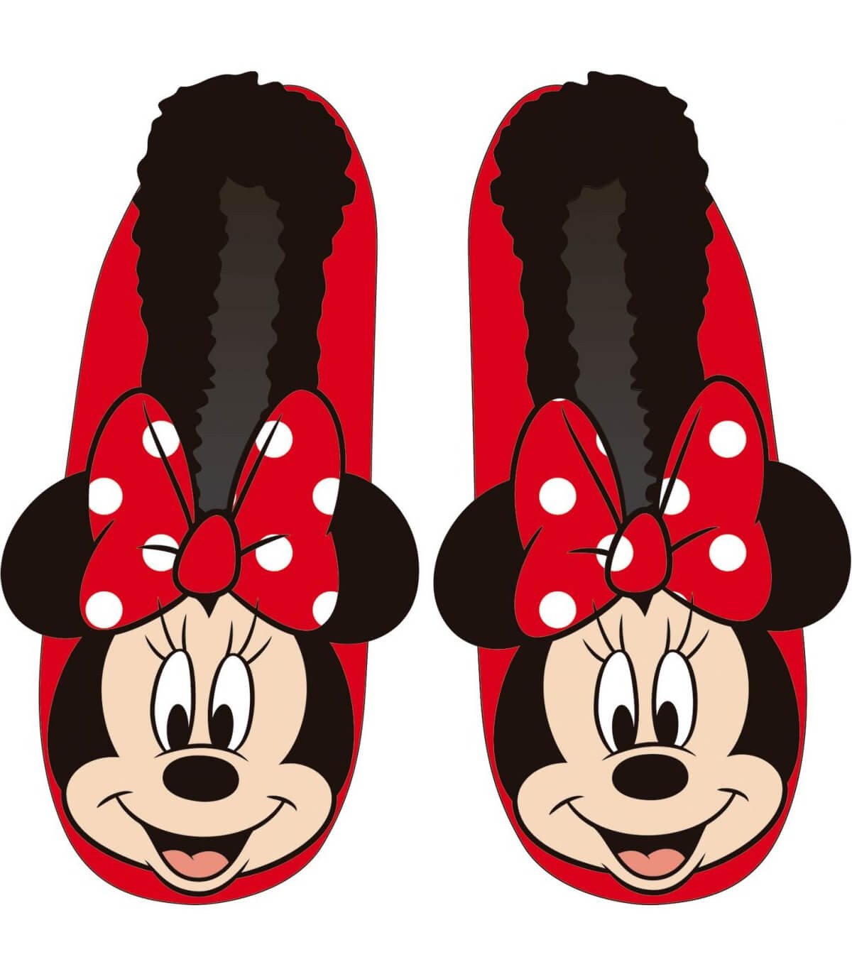 Детски 3D плюшени пантофи minnie червени 26-36