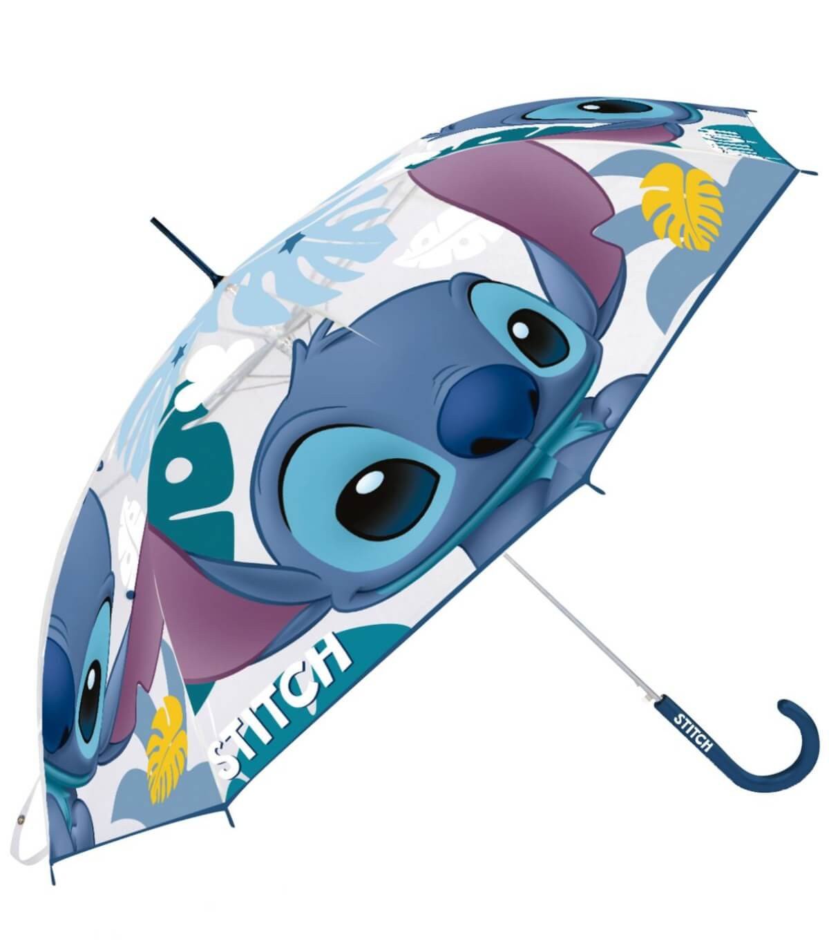 Детски чадър механичен eva прозрачен stitch - Image 3
