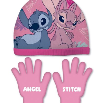 Детска шапка 51/54 + ръкавици stitch girl