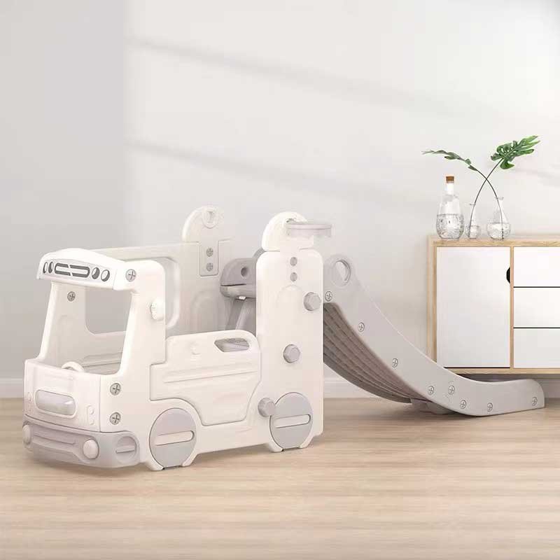 Детски игрален модул автобус с пързалка – сив - Image 8