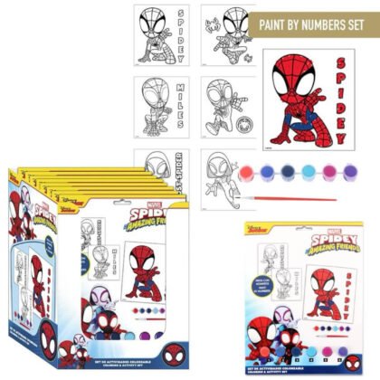 Детски комплект рисувай с числа spidey