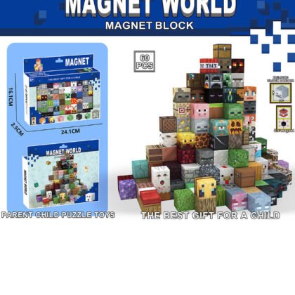 Детски магнитни кубчета minecraft 60 части