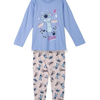 Зимна детска пижама 5-12 год. stitch момиче