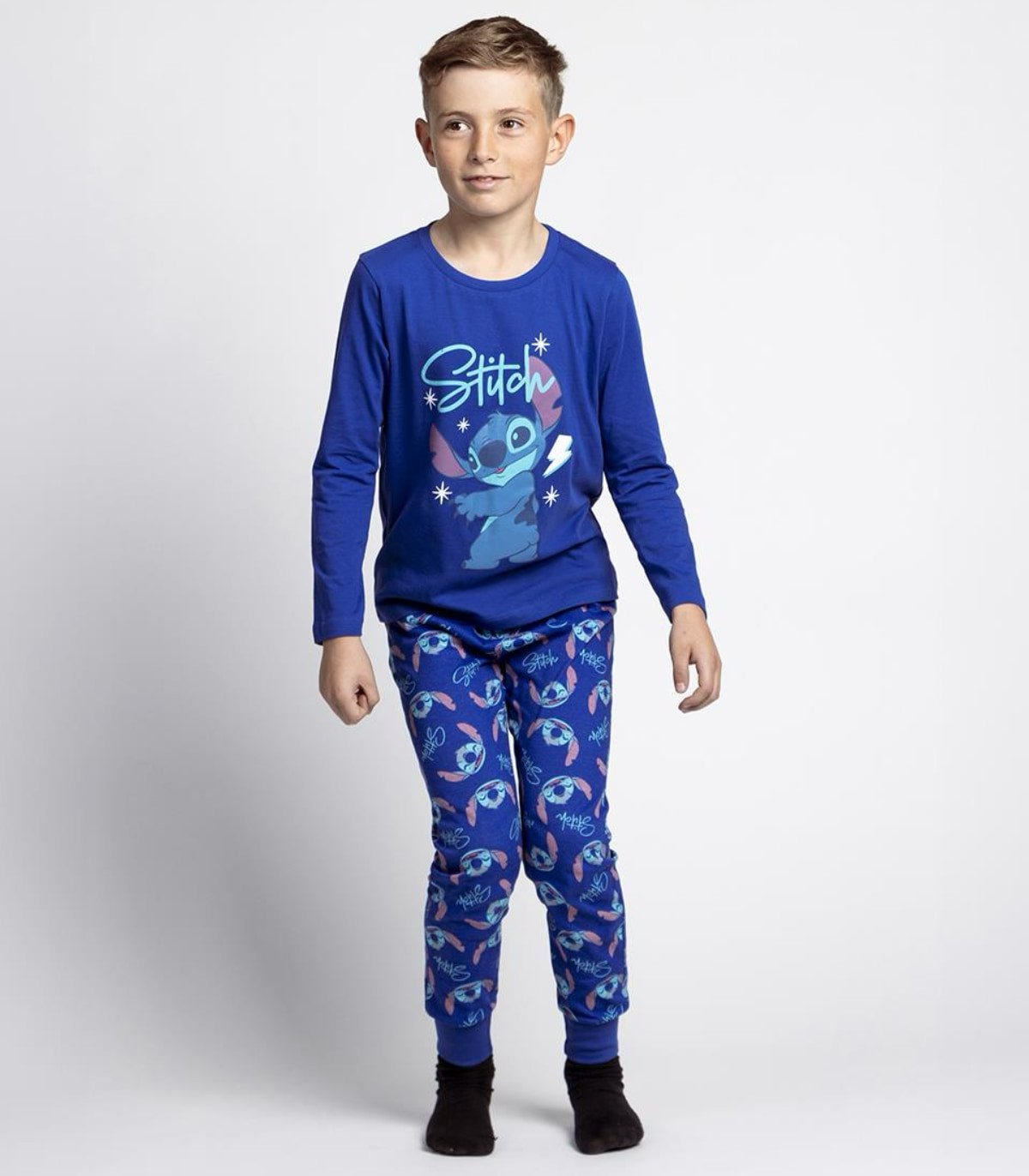 Зимна детска пижама 6-14 год. stitch момче - Image 3