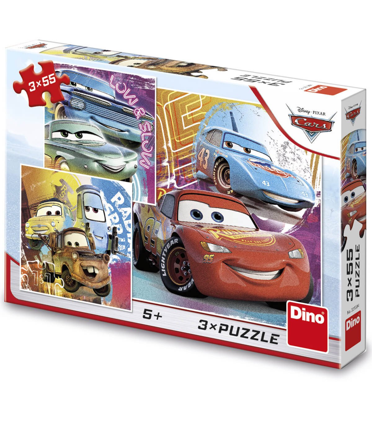 Детски пъзел cars 3х55 части